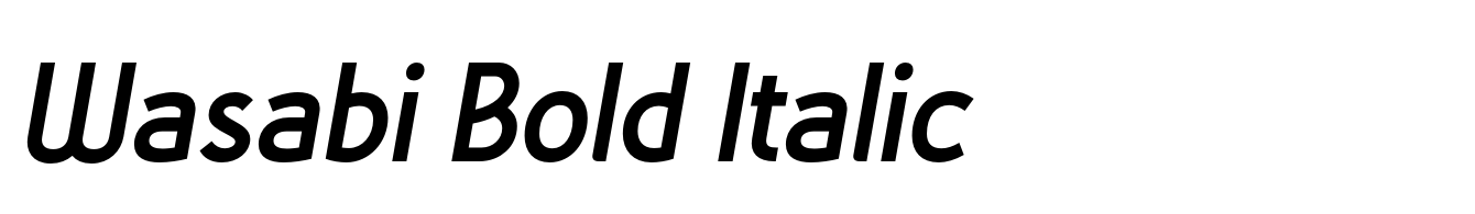 Wasabi Bold Italic